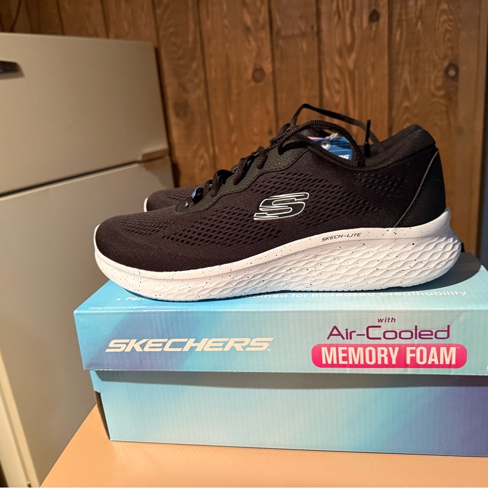 Skechers Women's Black and White Sneakers